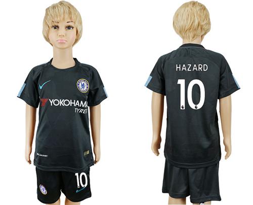 Chelsea #10 Hazard Sec Away Kid Soccer Club Jersey - Click Image to Close